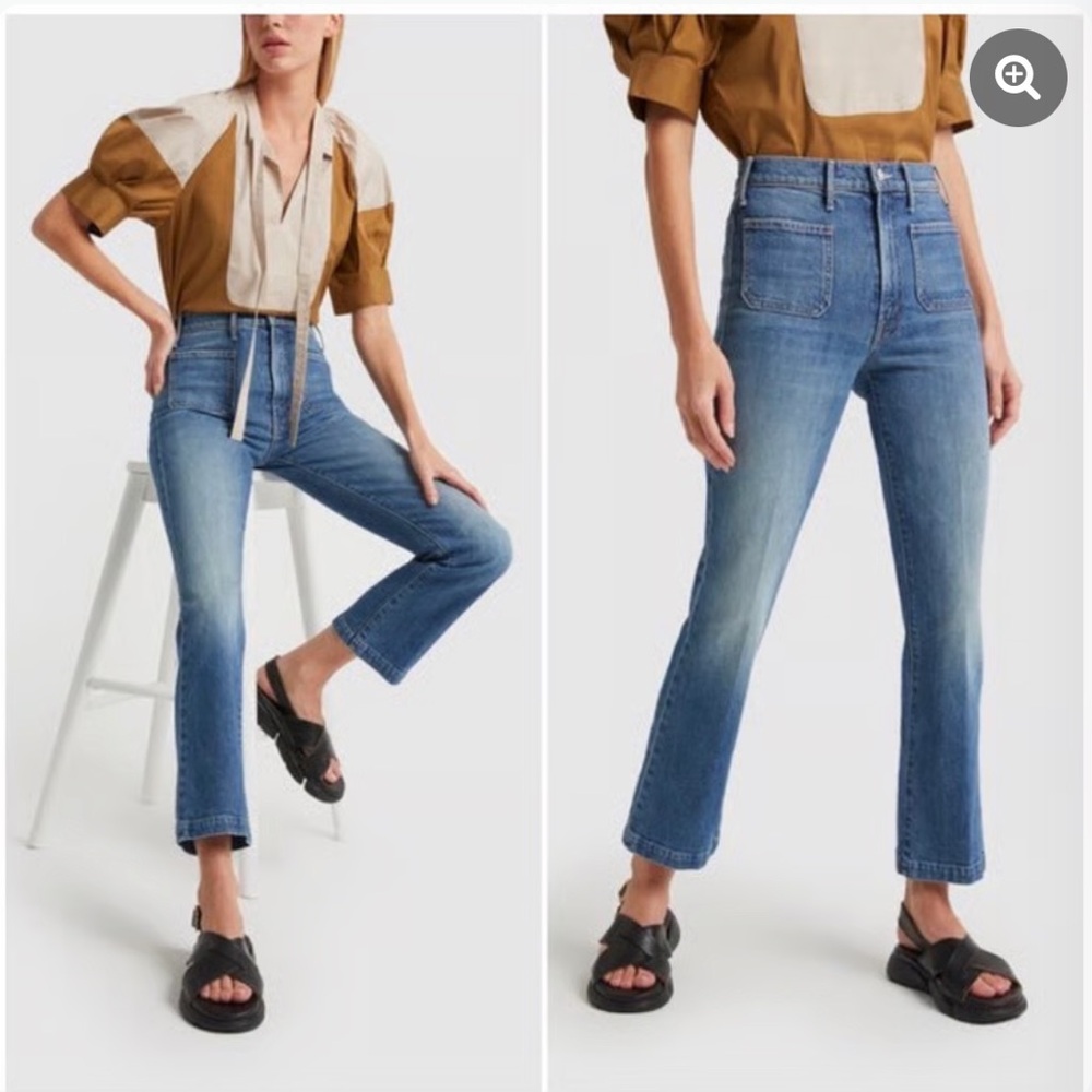 MOTHER Blue Ankle Jeans